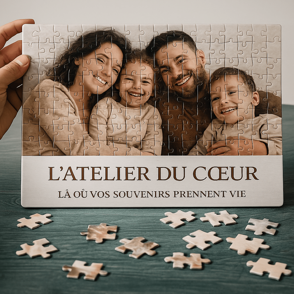 PUZZLE photos PERSONNALISÉ - L'atelier du cœur 281*201mm 25 PIÈCES