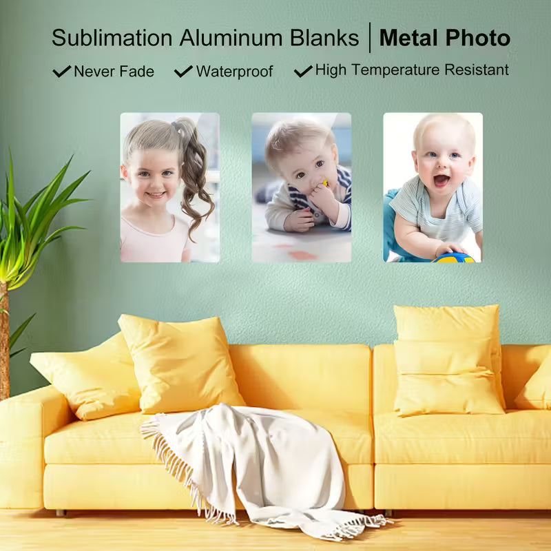 Exemple plaque aluminium personnalisée avec photo famille